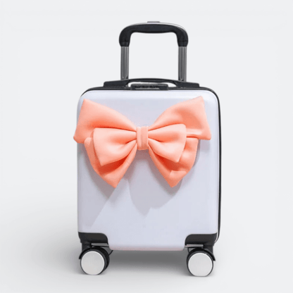 Mini Valise à Roulettes Blanc Bleuté - | AïtaVia