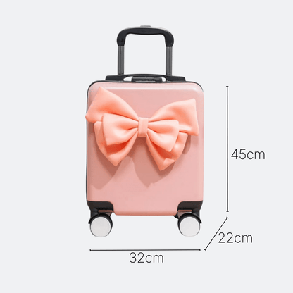 Mini Valise à Roulettes Blanc Bleuté - | AïtaVia