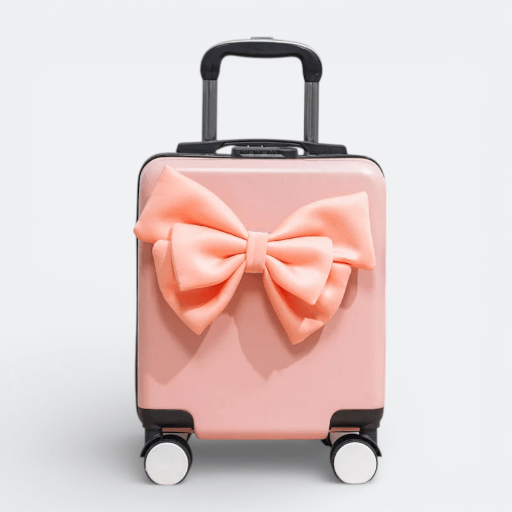 Mini Valise à Roulettes Rose Poudré - | AïtaVia