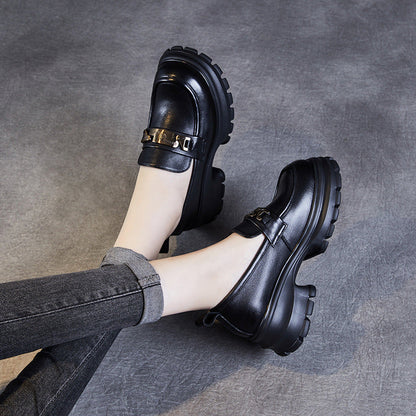 Mocassins Femme - | Plateforme et Chaîne Moderne