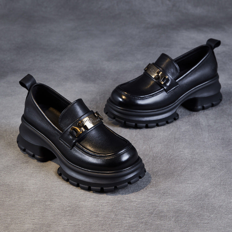 Mocassins Femme - | Plateforme et Chaîne Moderne