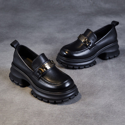 Mocassins Femme - | Plateforme et Chaîne Moderne