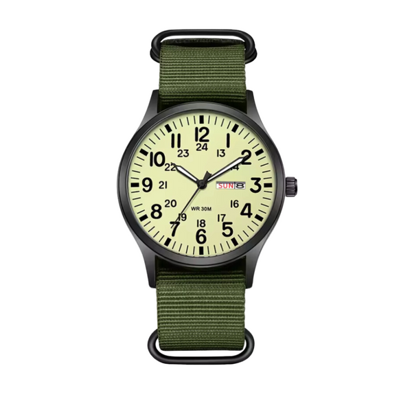 Montre Militaire Étanche - Style Tactique avec Cadran Lumineux