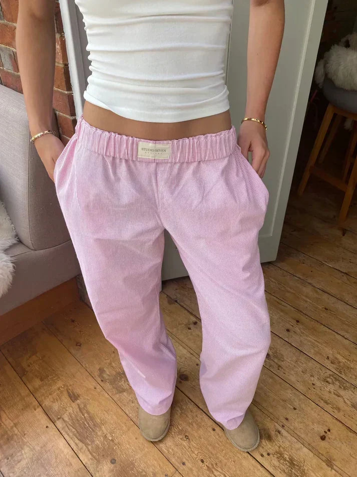 Pantalon Décontracté à Rayures pour Femmes: Confort & Style