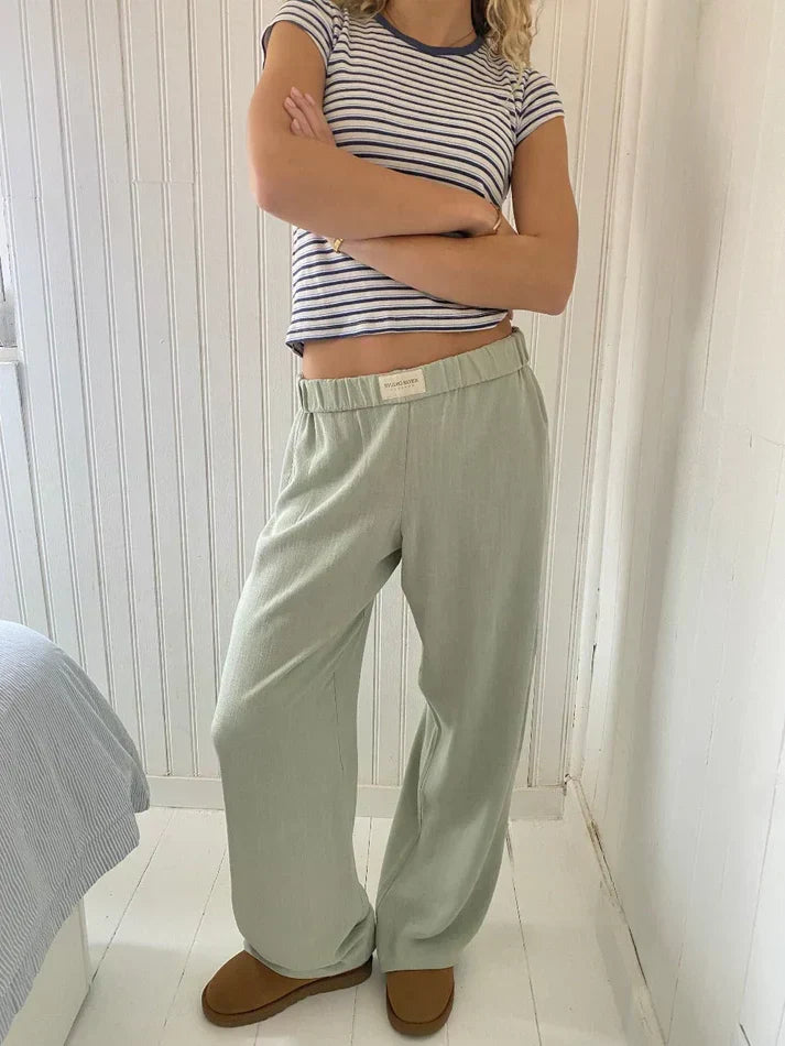 Pantalon Décontracté à Rayures pour Femmes: Confort & Style