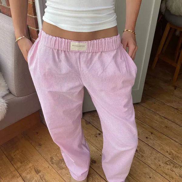 Pantalon Décontracté à Rayures pour Femmes: Confort & Style