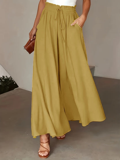 Pantalon Femme Jambe Large Élégant - Confort Durable, Style Chic Toutes Saisons