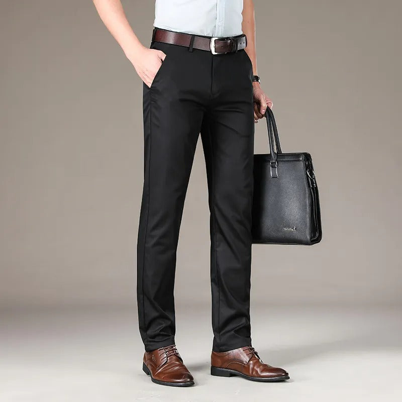 Pantalon Habillé Homme Coupe Droite Élégant