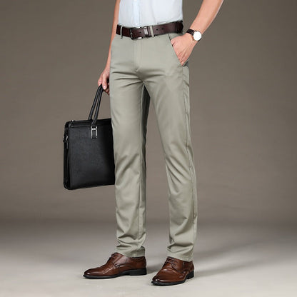 Pantalon Habillé Homme Coupe Droite Élégant