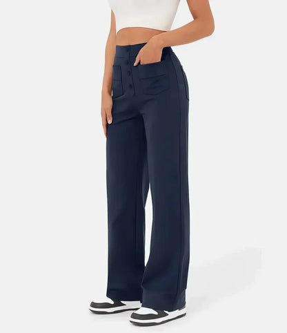Pantalon Taille Haute Femme Élégant et Confortable