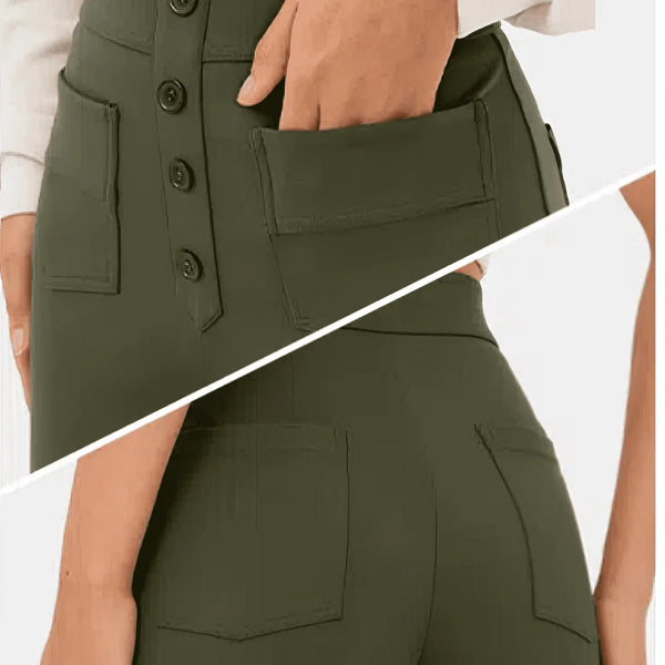 Pantalon Taille Haute Femme Élégant et Confortable
