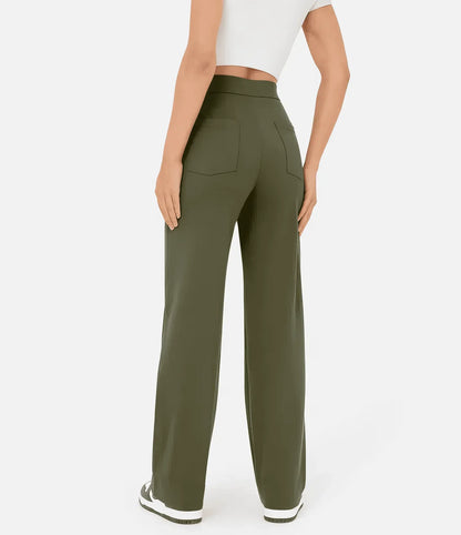 Pantalon Taille Haute Femme Élégant et Confortable