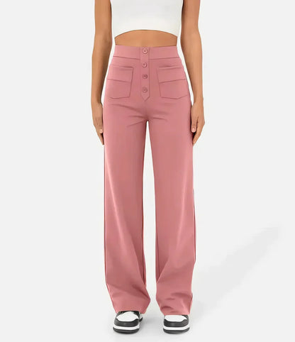 Pantalon Taille Haute Femme Élégant et Confortable