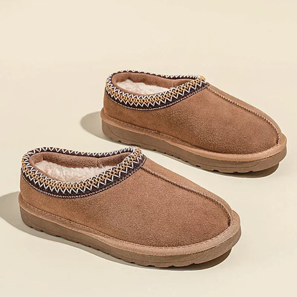 Pantoufles Boston Chaudes Confortables pour Femmes