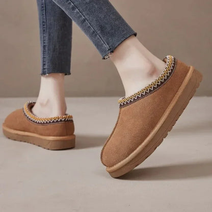 Pantoufles Boston Chaudes Confortables pour Femmes