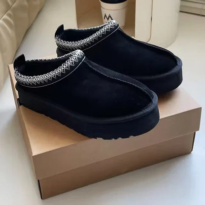 Pantoufles Boston Chaudes Confortables pour Femmes