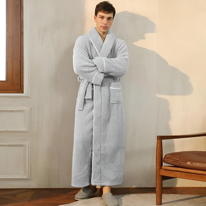 Peignoir Sherpa Unisexe Doux – Robe de Chambre Chaude et Confortable