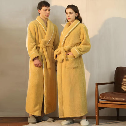 Peignoir Sherpa Unisexe Doux – Robe de Chambre Chaude et Confortable