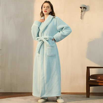 Peignoir Sherpa Unisexe Doux – Robe de Chambre Chaude et Confortable