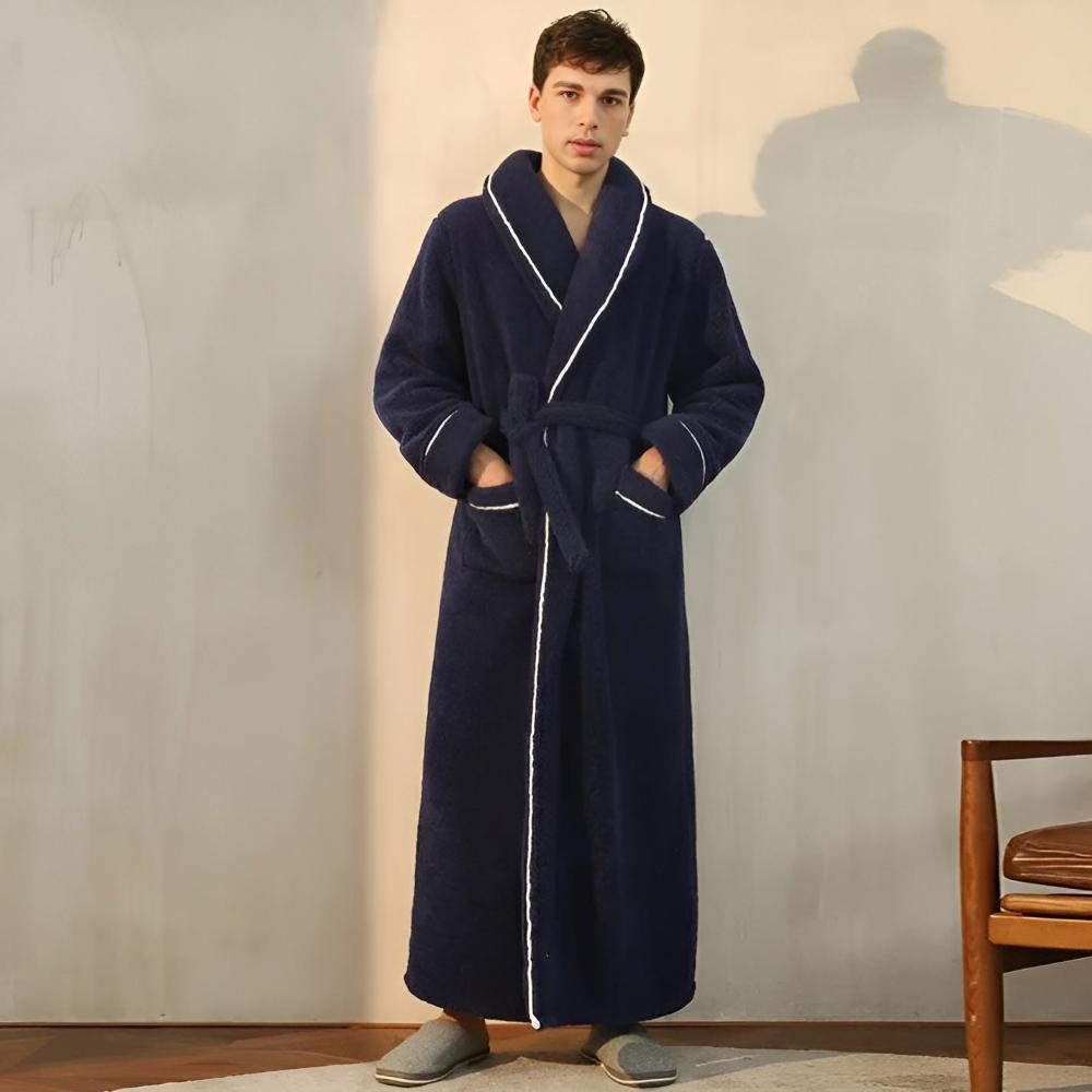 Peignoir Sherpa Unisexe Doux – Robe de Chambre Chaude et Confortable
