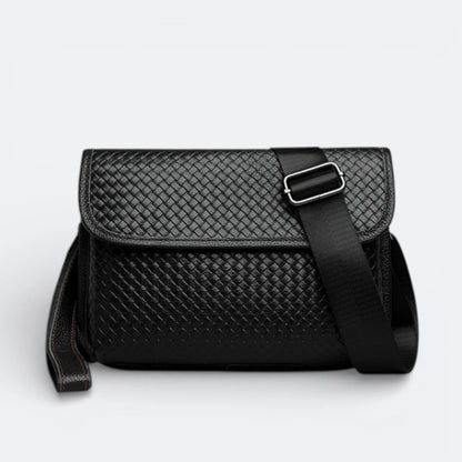 Petit Sac Bandoulière en Cuir Homme Noir - | AïtaVia