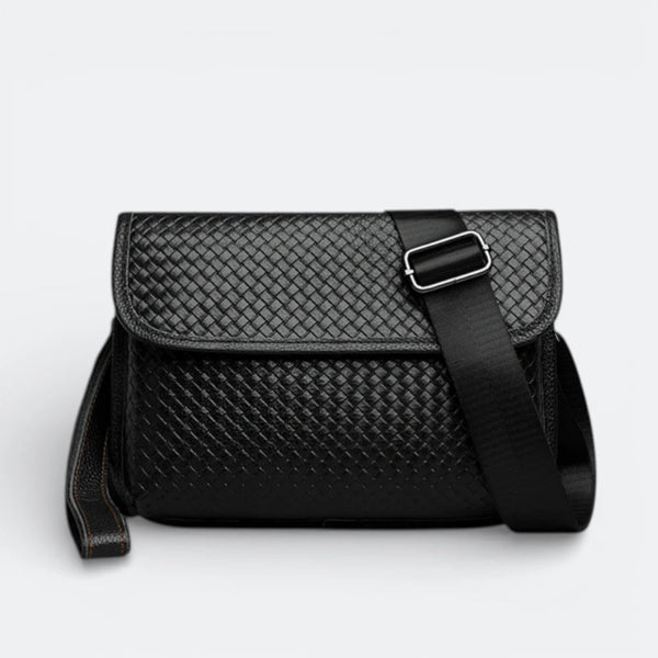 Petit Sac Bandoulière en Cuir Homme Noir - | AïtaVia