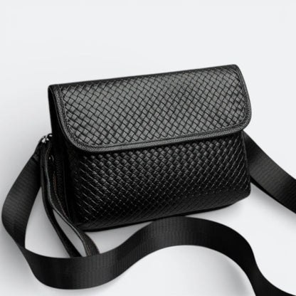Petit Sac Bandoulière en Cuir Homme Noir & Brun Rosé - | AïtaVia