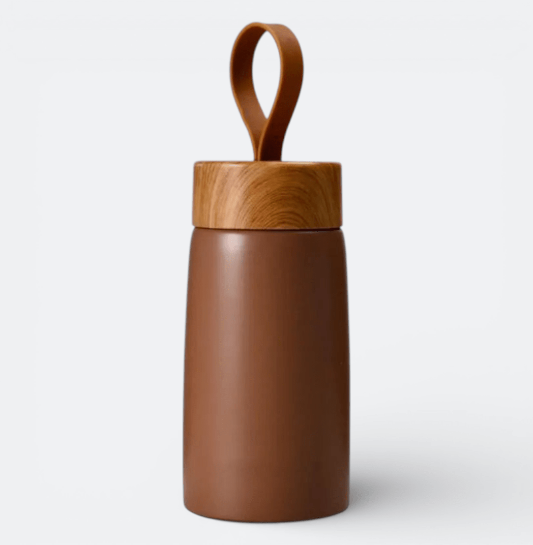 Petite Gourde Thermos Brun Caramel - | AïtaVia