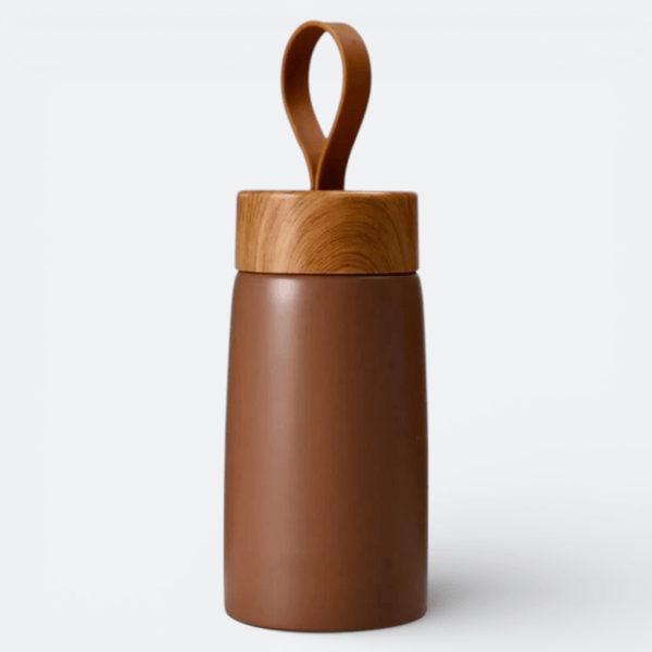Petite Gourde Thermos Brun Caramel - | AïtaVia