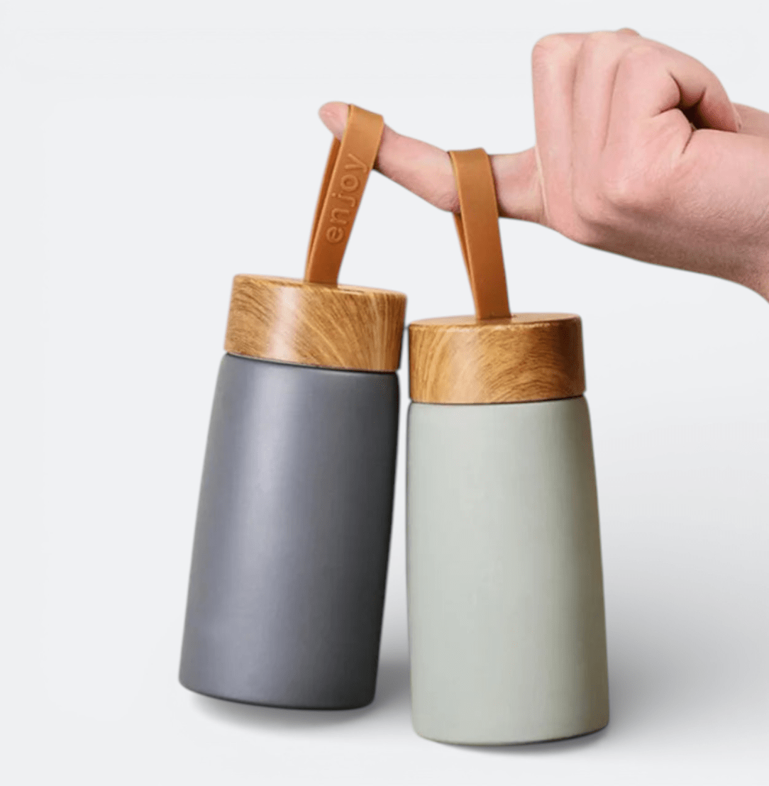 Petite Gourde Thermos Gris Acier - | AïtaVia