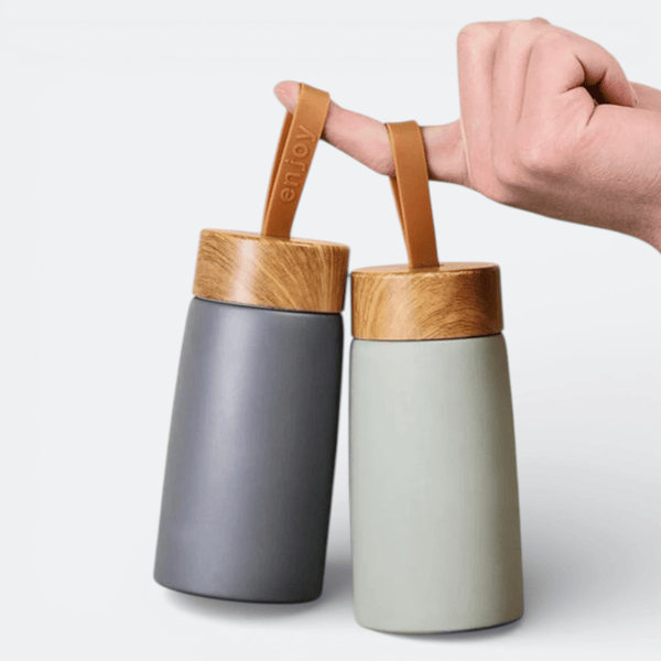 Petite Gourde Thermos Gris Acier - | AïtaVia