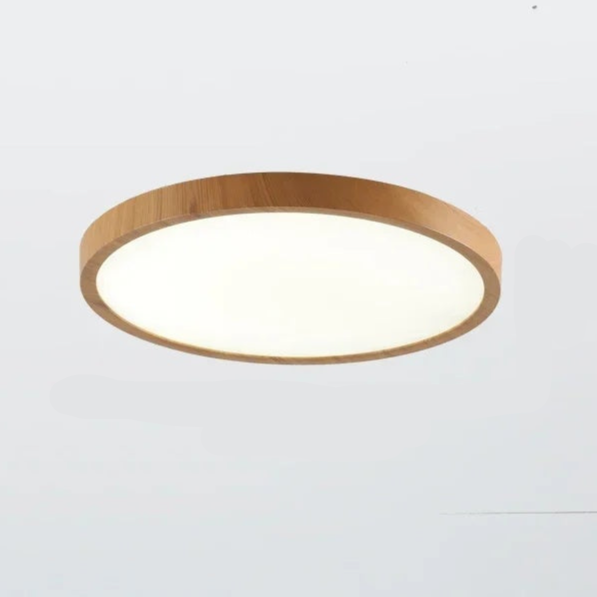 Plafonnier LED Bois - Ultrafin - Design Moderne