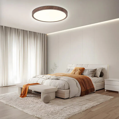 Plafonnier LED Bois - Ultrafin - Design Moderne