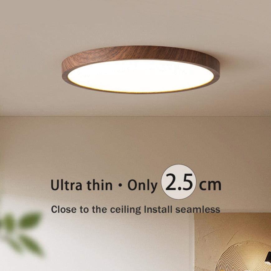 Plafonnier LED Bois - Ultrafin - Design Moderne