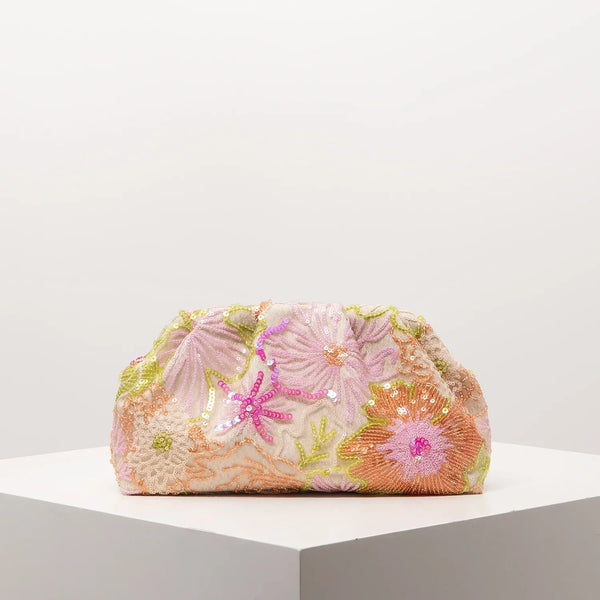 Pochette à Sequins Floraux pour Femmes - Élégance Scintillante