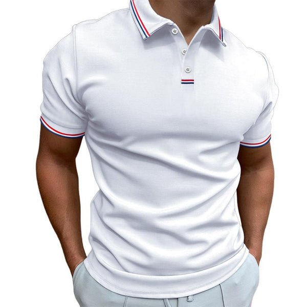 Polo Homme Uni - Manches Courtes | Col Rayures Tendance