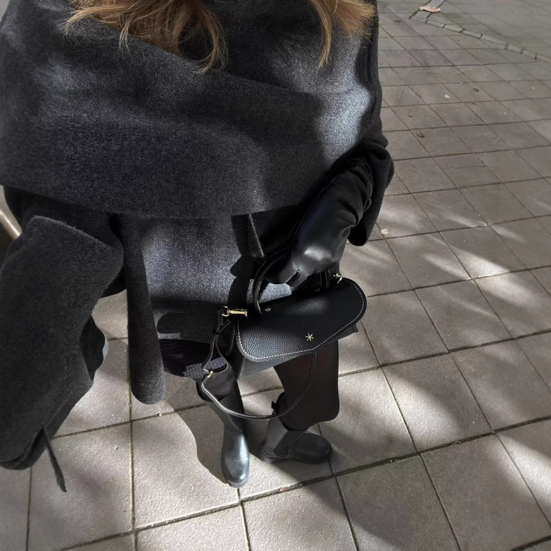 Poncho Emma - Asymétrique, Chic, Chaud