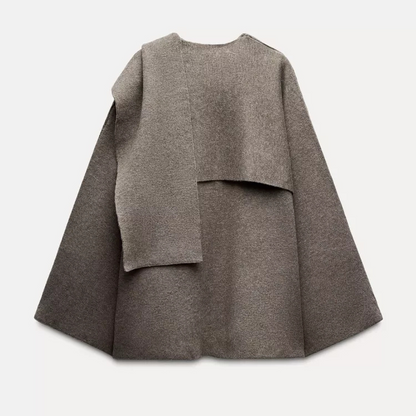 Poncho Emma - Asymétrique, Chic, Chaud