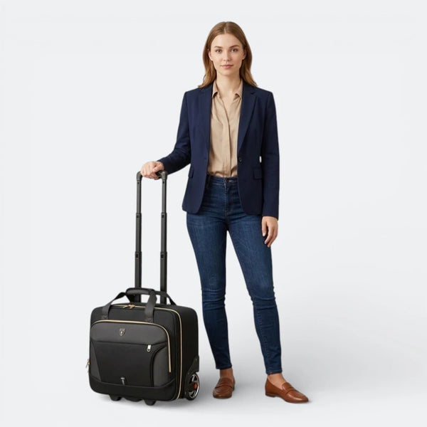 Porte Document Roulant Zip Doré - | AïtaVia