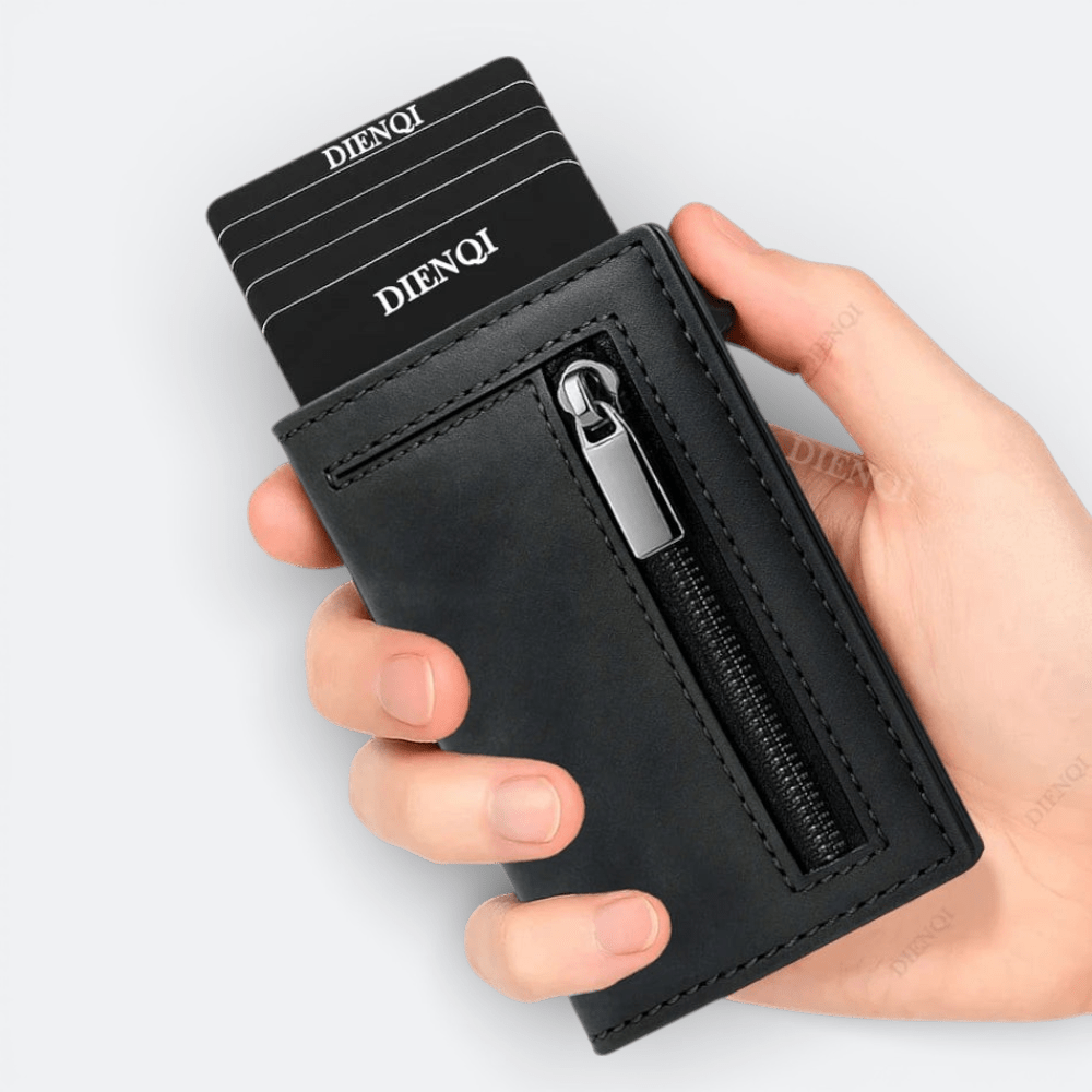 Protège Carte Bancaire Anti Piratage Brun Gris - | AïtaVia