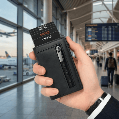 Protège Carte Bancaire Anti Piratage Brun Gris - | AïtaVia