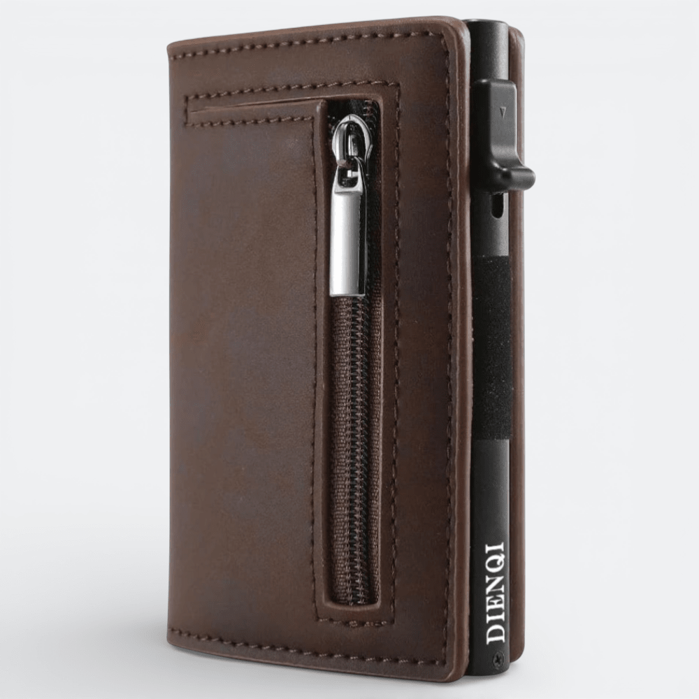 Protège Carte Bancaire Anti Piratage Brun Gris - | AïtaVia