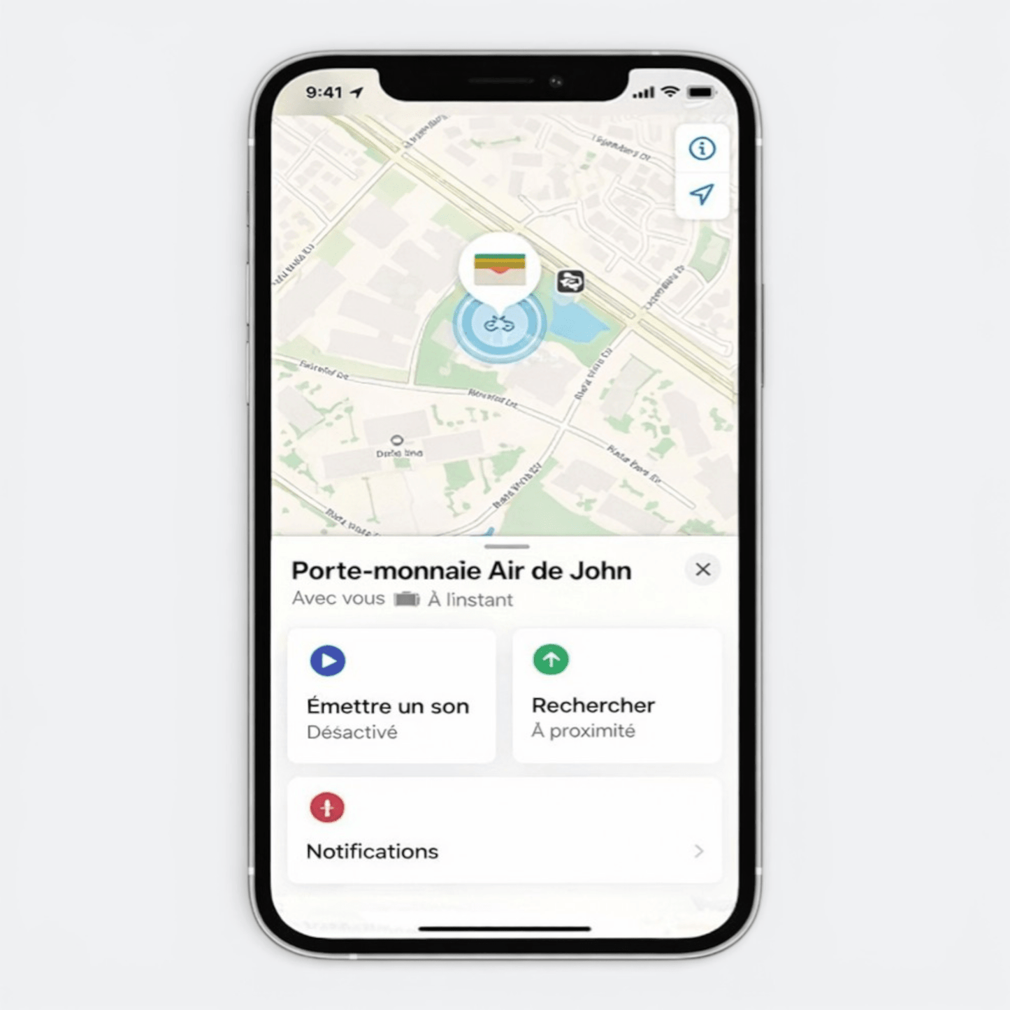 Protège Carte Sans Contact et Localisation Gris Clair - | AïtaVia