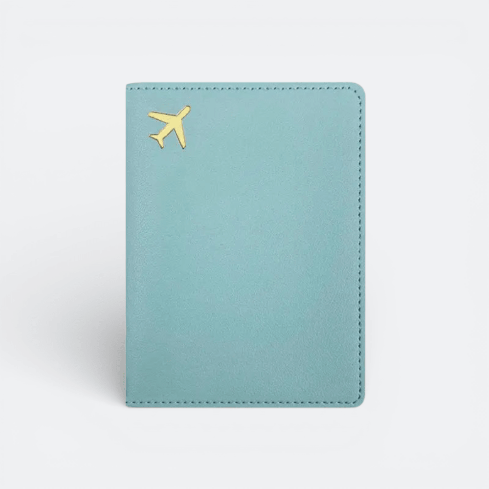 Protège Passeport Avion Bleu Brume - | AïtaVia