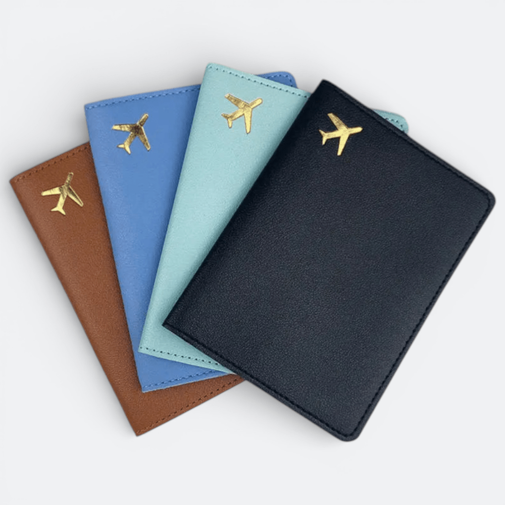 Protège Passeport Avion Bleu Brume - | AïtaVia