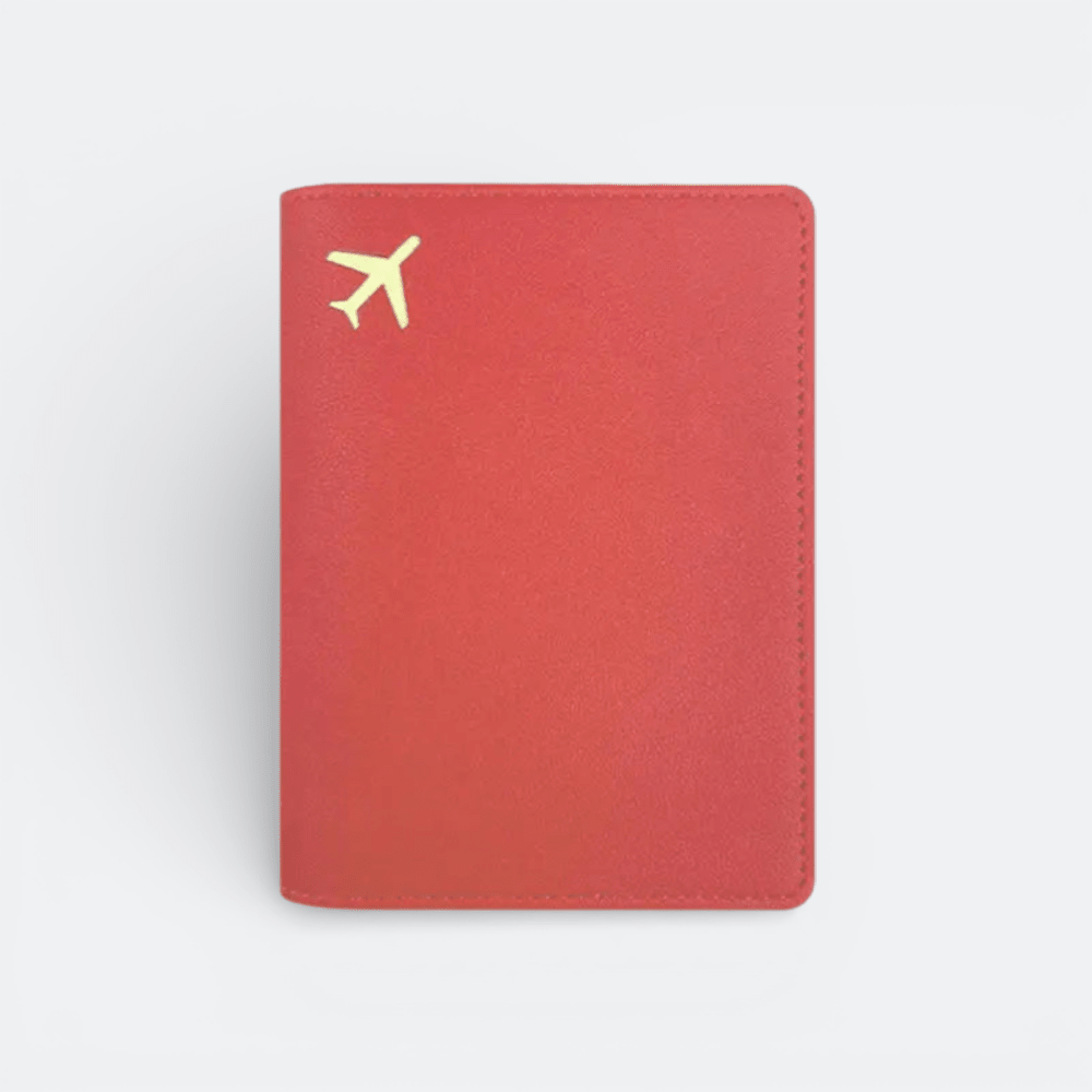 Protège Passeport Avion Rouge Terre - | AïtaVia