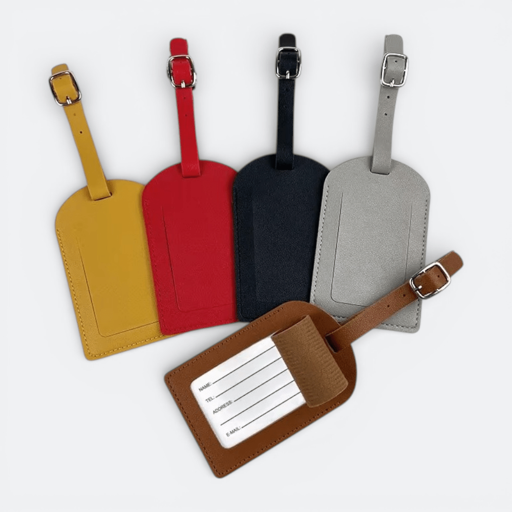 Protège Passeport et Étiquette Valise Noir Charbon - | AïtaVia