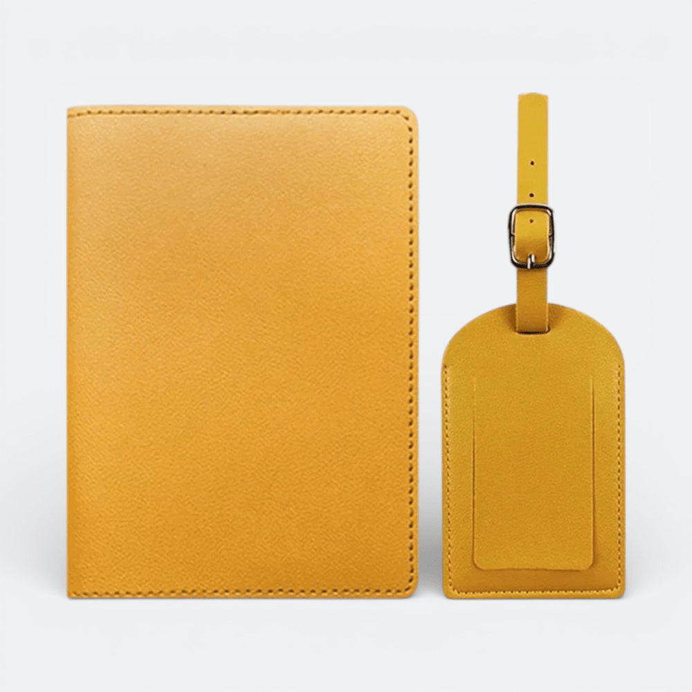 Protège Passeport et Étiquette Valise Or Bruni - | AïtaVia