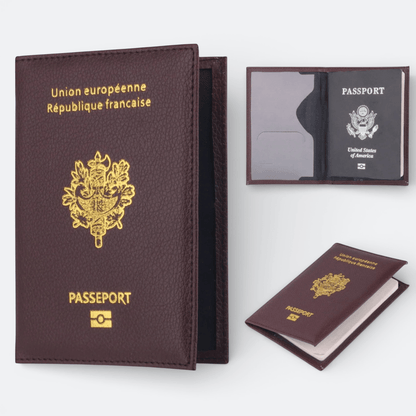 Protège Passeport Français Bleu Cobalt - | AïtaVia