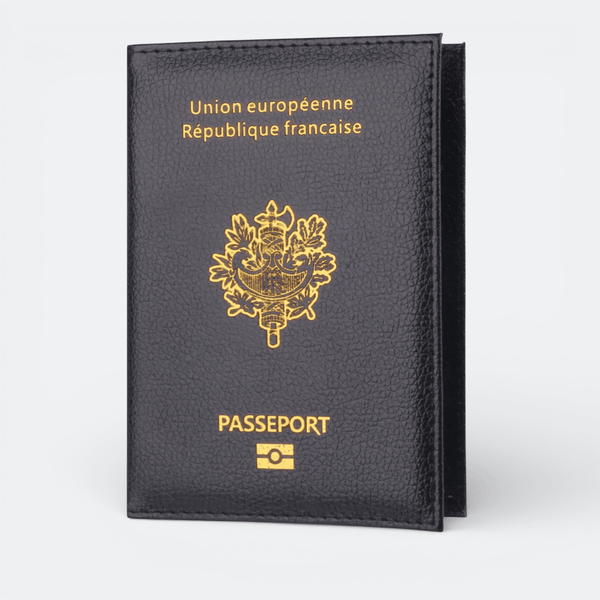 Protège Passeport Français Noir Charbon - | AïtaVia